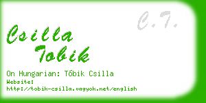 csilla tobik business card
