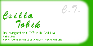 csilla tobik business card